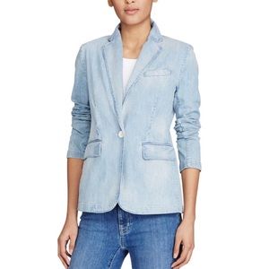 Ralph Lauren Denim One Button Blazer